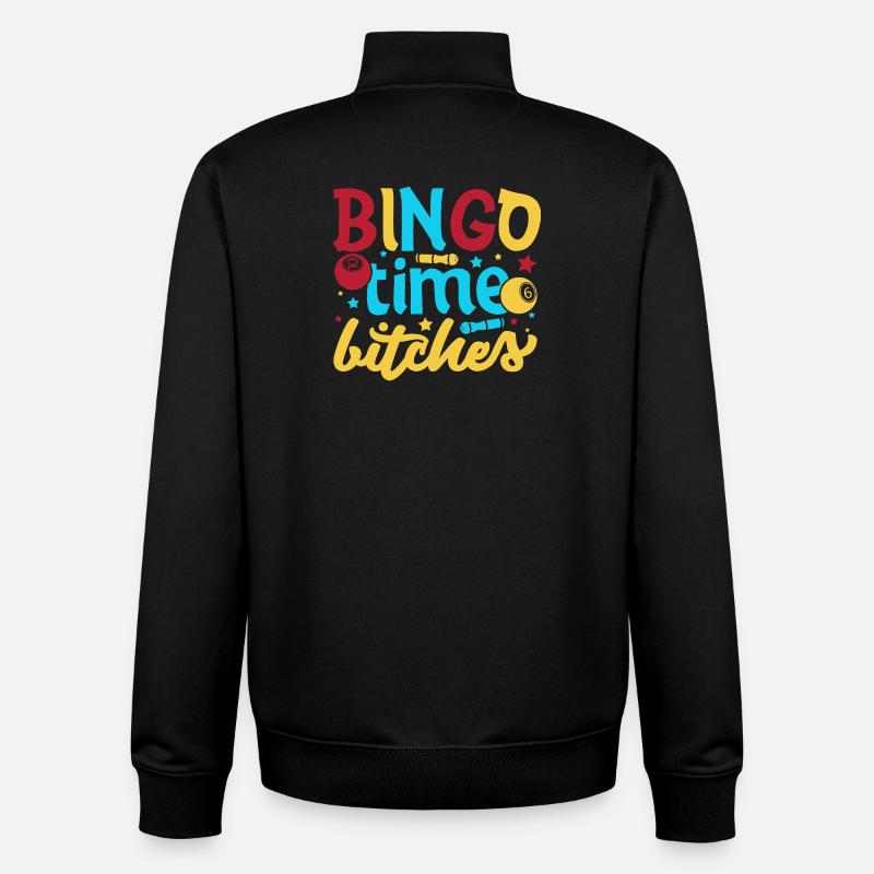 Bingo Game Bingo Time Bitches Bingo - Unisex Organic Zip Sweatshirt von Stanley/Stella - Schwarz