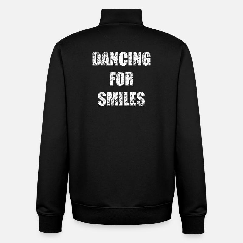dancing for smiles - Unisex Organic Zip Sweatshirt by Stanley/Stella - black