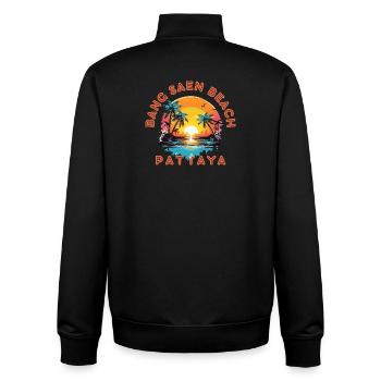 Pattaya Sunset Beach Vibes - Unisex Organic Zip Sweatshirt by Stanley/Stella - black - Back - AI Model Male 185 light (185cm)