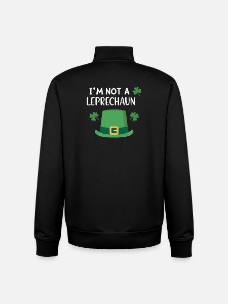 I'm not a leprechaun - Unisex Organic Zip Sweatshirt by Stanley/Stella - black