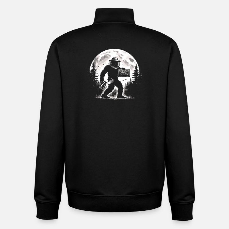Bigfoot Imker - Unisex Organic Zip Sweatshirt von Stanley/Stella - Schwarz