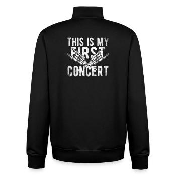 C’est mon premier concerto de concert rock Primo Drôle - Sweat zippé unisexe en coton bio Stanley/Stella - noir - Dos - AI Model Male 185 light (185cm)