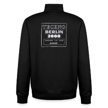 Techno Underground Club Logo - Unisex Organic Zip Sweatshirt von Stanley/Stella - Schwarz - Hinten - AI Model Male 185 light (185cm)