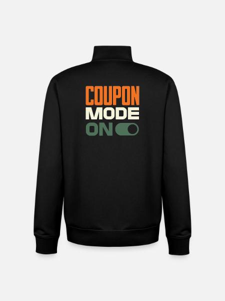 Coupon Mode On – Schnäppchenjäger Retro Design - Unisex Organic Zip Sweatshirt von Stanley/Stella - Schwarz
