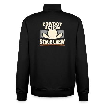 Cowboy action shooter. Cowboy action shooter - Unisex Organic Zip Sweatshirt by Stanley/Stella - black - Back - AI Model Male 185 light (185cm)
