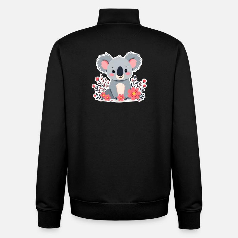 Koala - Unisex Organic Zip Sweatshirt von Stanley/Stella - Schwarz