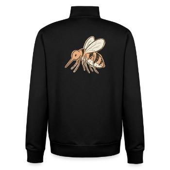 Vintage-Tiger mit Mückenbienen-Cremestreifen - Unisex Organic Zip Sweatshirt von Stanley/Stella - Schwarz - Hinten - AI Model Male 185 light (185cm)