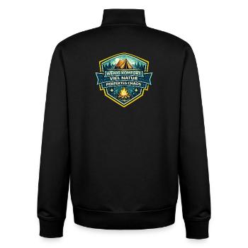 Wenig Komfort Viel Natur Chaos - Unisex Organic Zip Sweatshirt von Stanley/Stella - Schwarz - Hinten - AI Model Male 185 light (185cm)