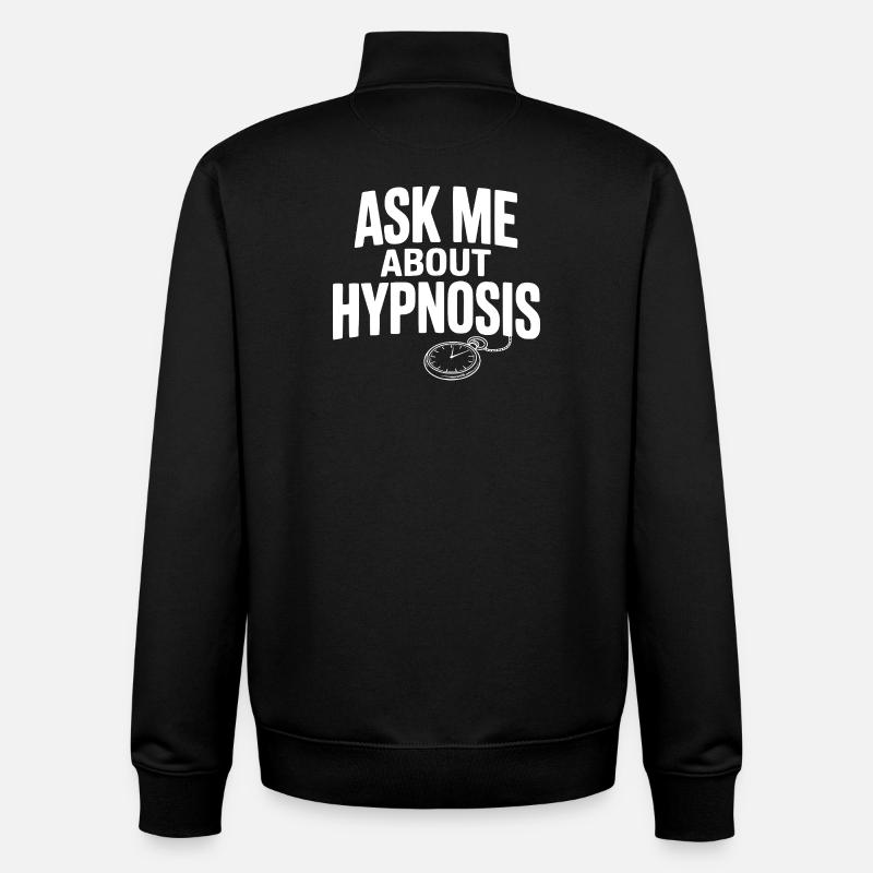 Demandez-moi ce qu’est l’hypnose - Sweat zippé unisexe en coton bio Stanley/Stella - noir