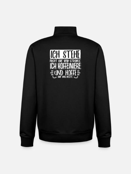 kaffee Spruch Kaffeetrinker kaffeeliebhaber - Unisex Organic Zip Sweatshirt von Stanley/Stella - Schwarz