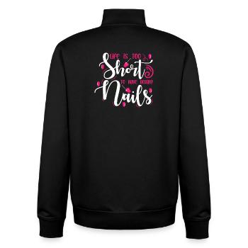 Nageldesigner Nageldesignerin Kosmetik Nagelstudio - Unisex Organic Zip Sweatshirt von Stanley/Stella - Schwarz - Hinten - AI Model Male 185 light (185cm)