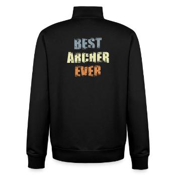 Bester Bogenschütze aller Zeiten - Unisex Organic Zip Sweatshirt von Stanley/Stella - Schwarz - Hinten - AI Model Male 185 light (185cm)