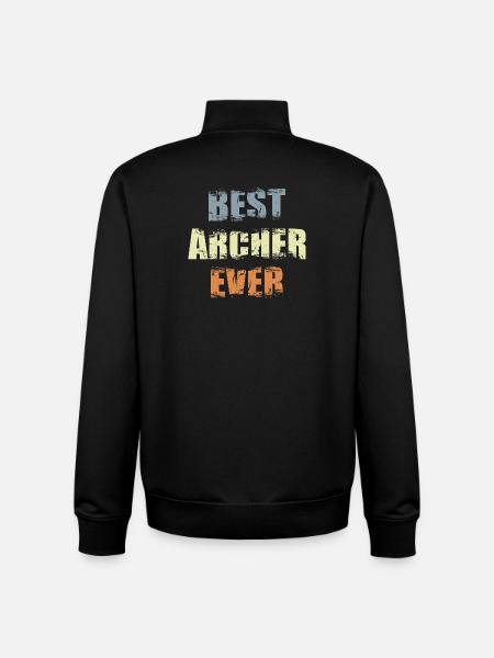 Best Archer of All Time - Unisex Organic Zip Sweatshirt by Stanley/Stella - black