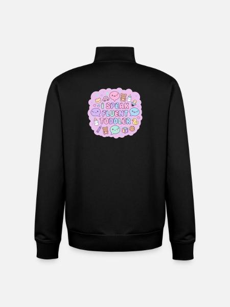 I Speak Fluent Toddler - Unisex Organic Zip Sweatshirt by Stanley/Stella - black