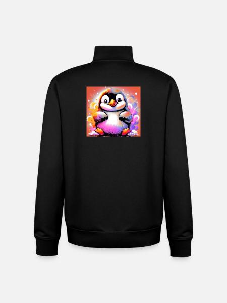 Pinguin - Unisex Organic Zip Sweatshirt von Stanley/Stella - Schwarz