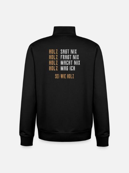 Sei wie Holz - Unisex Organic Zip Sweatshirt von Stanley/Stella - Schwarz