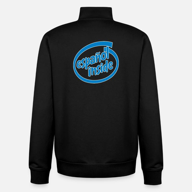 Spanisch drinnen - Unisex Organic Zip Sweatshirt von Stanley/Stella - Schwarz