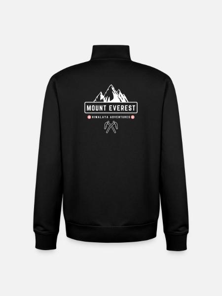 Mount Everest Himalayan Advetures - Unisex Organic Zip Sweatshirt by Stanley/Stella - black