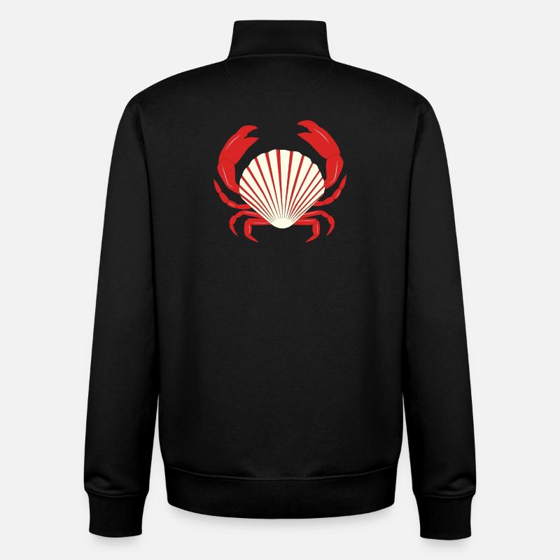 Rote Krabbe - Unisex Organic Zip Sweatshirt von Stanley/Stella - Schwarz