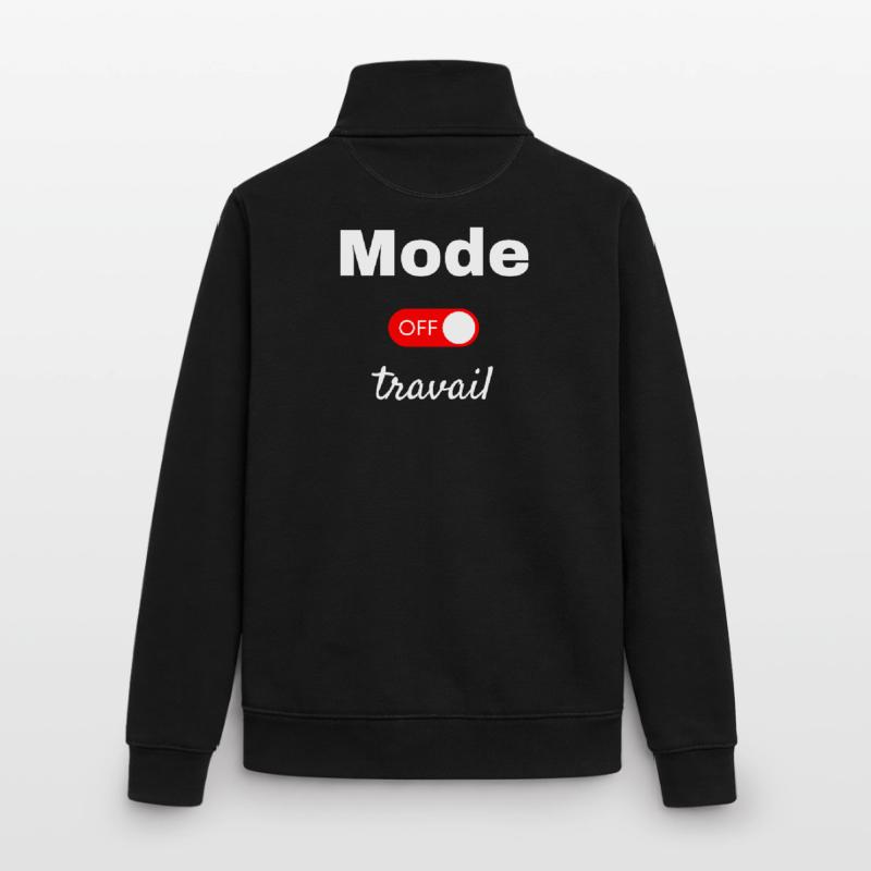 Off work mode Unisex Organic Zip Sweatshirt by Stanley/Stella