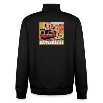 Istanbul - Sweat zippé unisexe en coton bio Stanley/Stella - noir - Dos - AI Model Male 185 light (185cm)