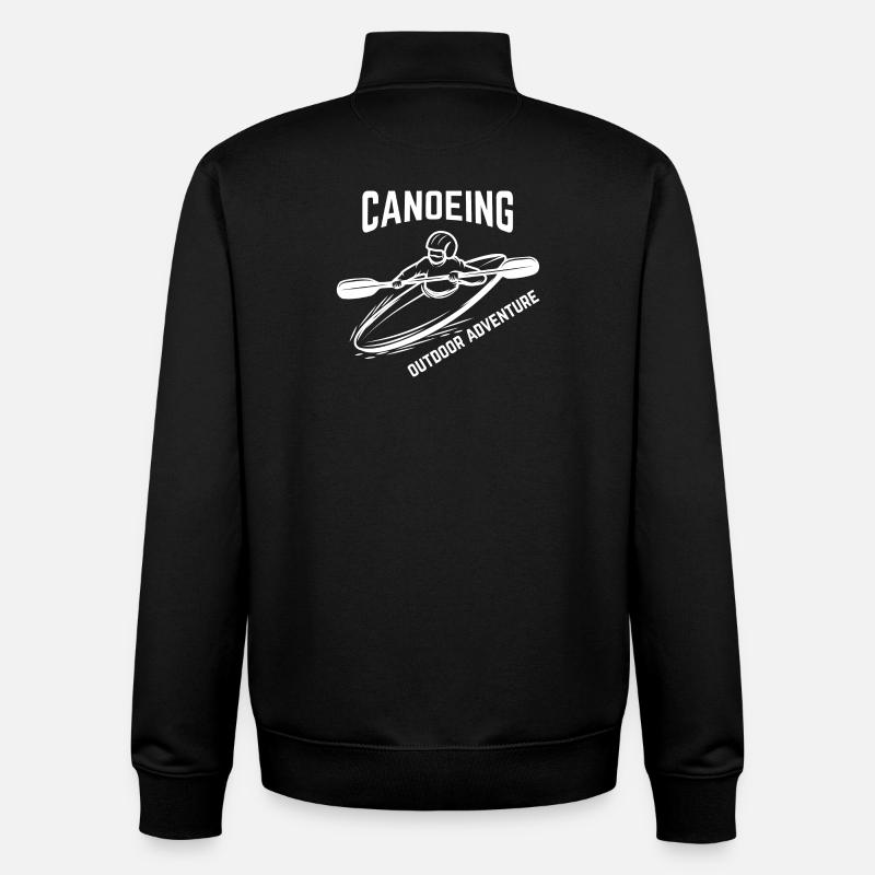 canoeing, kayaking, rafting - Unisex Organic Zip Sweatshirt by Stanley/Stella - black