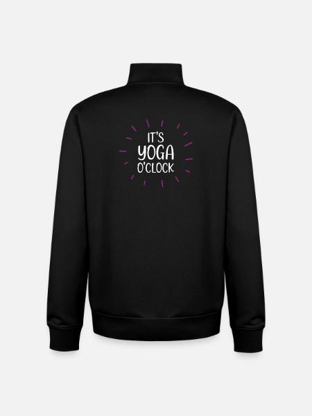 It's Yoga O'clock - Unisex Organic Zip Sweatshirt by Stanley/Stella - black