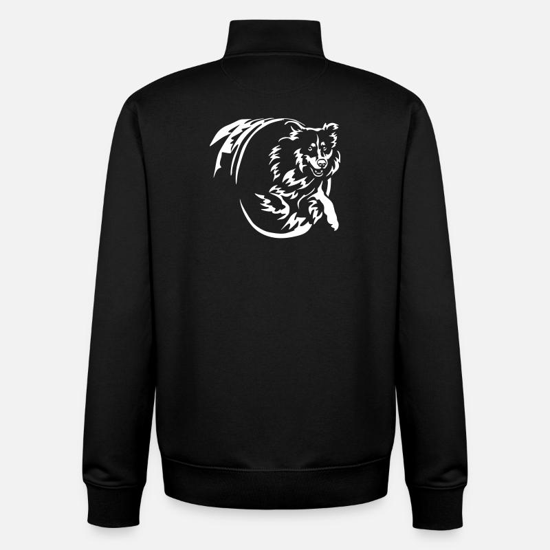 Australian Shepherd "Black Edition" - Unisex Organic Zip Sweatshirt von Stanley/Stella - Schwarz