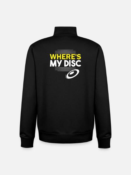 Where's my disc? - Unisex Organic Zip Sweatshirt by Stanley/Stella - black