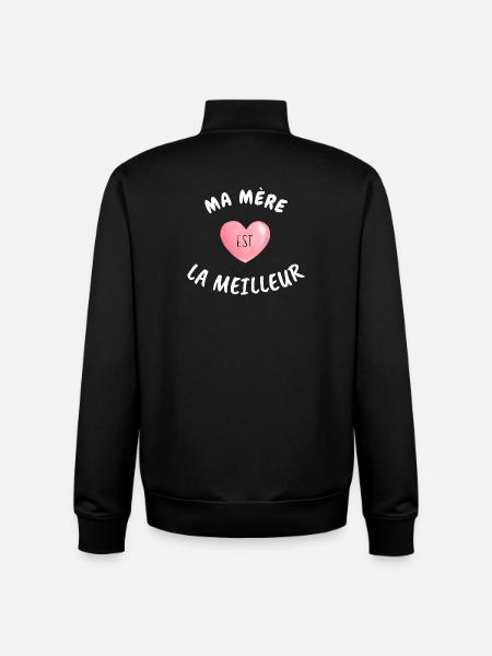 My Mother Is The Best - Unisex Organic Zip Sweatshirt by Stanley/Stella - black