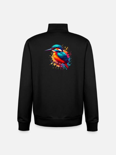 Kingfisher - Unisex Organic Zip Sweatshirt by Stanley/Stella - black