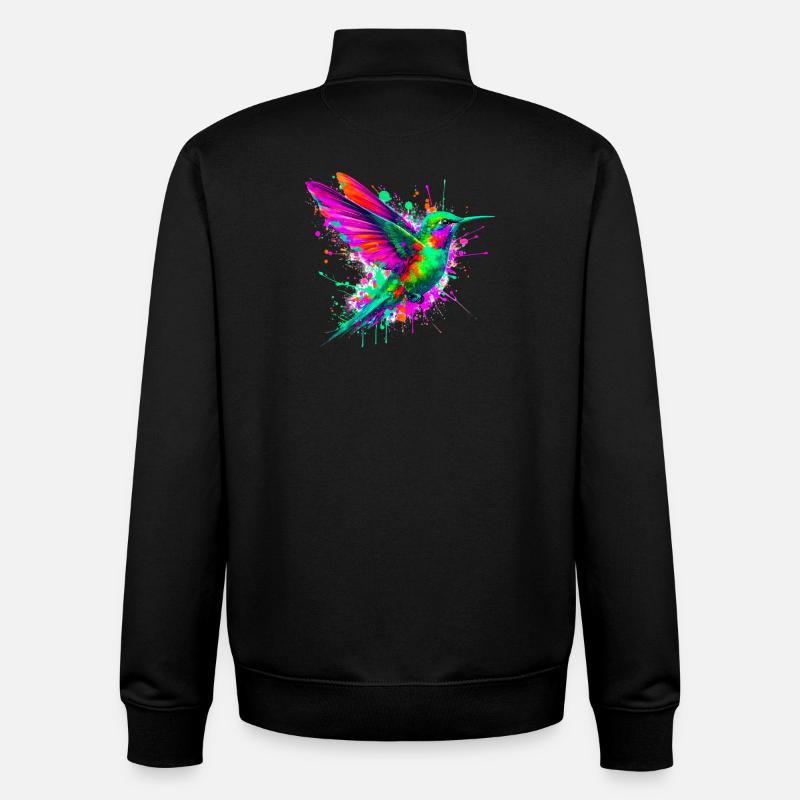 Kolibri - Unisex Organic Zip Sweatshirt von Stanley/Stella - Schwarz