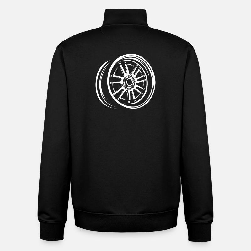 Stylish Tuning Rim – Auto-Design - Unisex Organic Zip Sweatshirt by Stanley/Stella - black