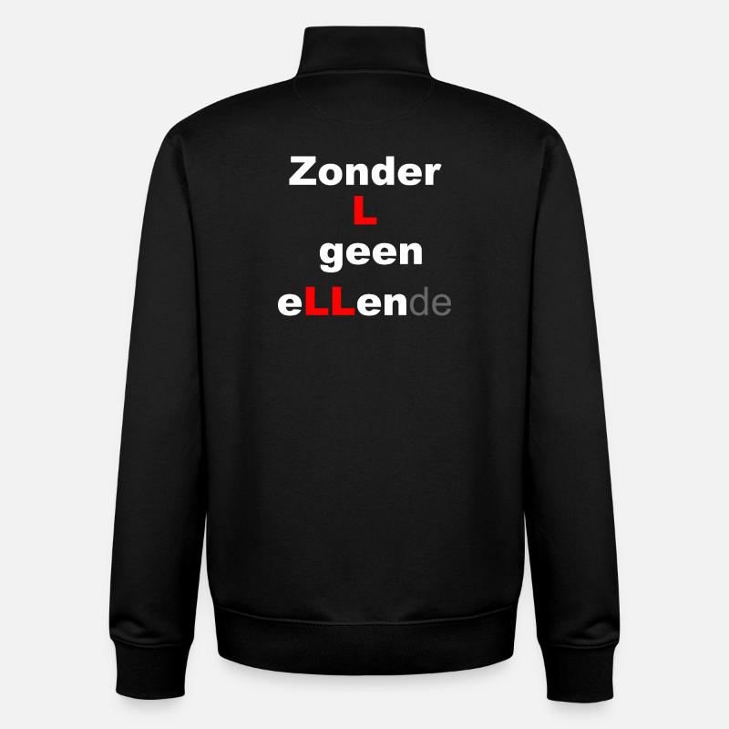 Abstract Geometric Art Pattern Print - Unisex Organic Zip Sweatshirt by Stanley/Stella - black