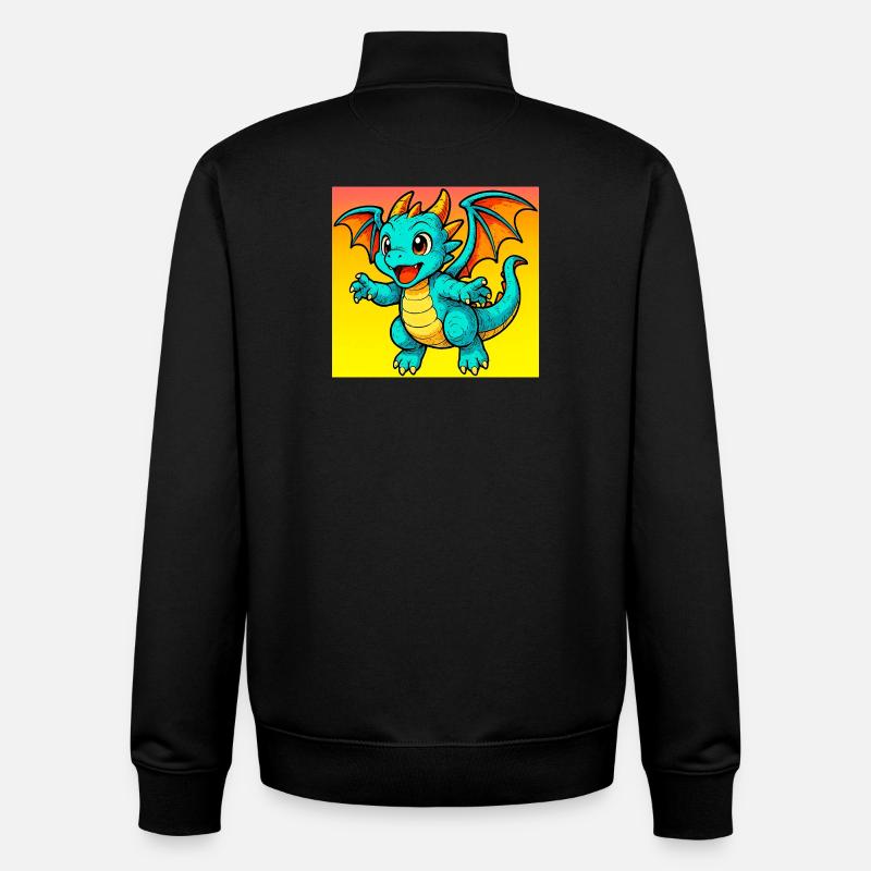 Drache - Unisex Organic Zip Sweatshirt von Stanley/Stella - Schwarz