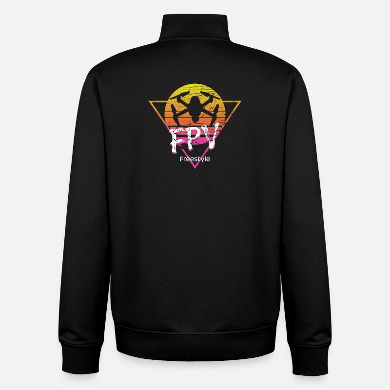FPV freestyle drone - Unisex Organic Zip Sweatshirt by Stanley/Stella - black