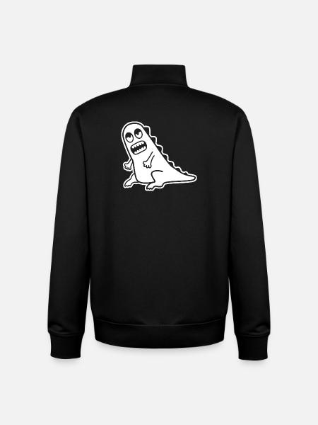 Dino Grrr – T-Rex, Nerd & Comic Style - Unisex Organic Zip Sweatshirt by Stanley/Stella - black
