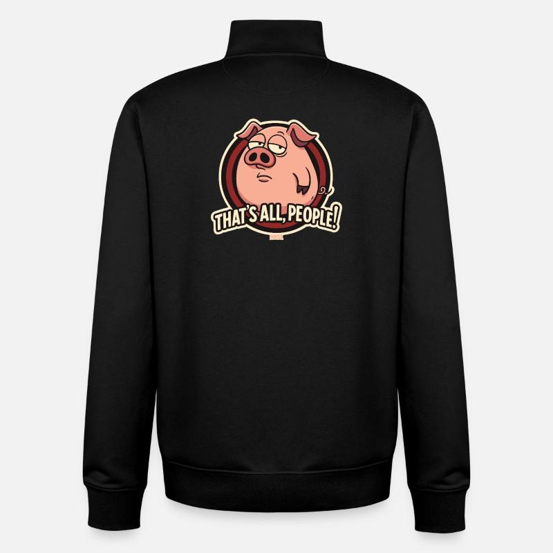 Sassy Pig That's All People - Unisex Organic Zip Sweatshirt by Stanley/Stella - black