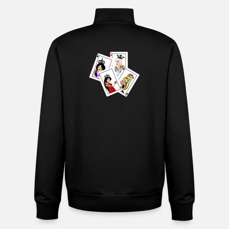 Carré de dames Punk - pêle-mêle - Sweat zippé unisexe en coton bio Stanley/Stella - noir