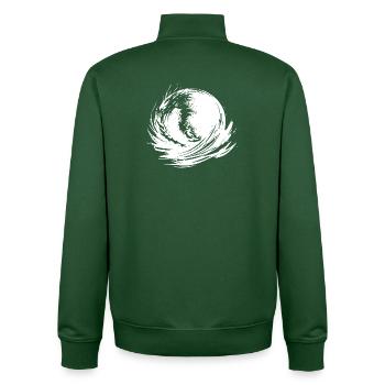 Energetic Surfing Art Surfer - Unisex Organic Zip Sweatshirt by Stanley/Stella - bottle green - Back - AI Model Male 185 dark (185cm)