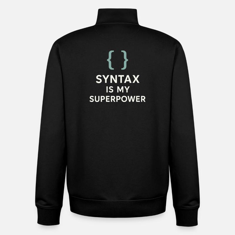 Grammatik Oxford Comma Language Rules - Unisex Organic Zip Sweatshirt von Stanley/Stella - Schwarz