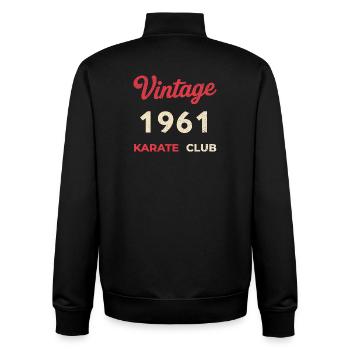 Vintage 1961 – Année de naissance rétro du Karate Club - Sweat zippé unisexe en coton bio Stanley/Stella - noir - Dos - AI Model Male 185 light (185cm)
