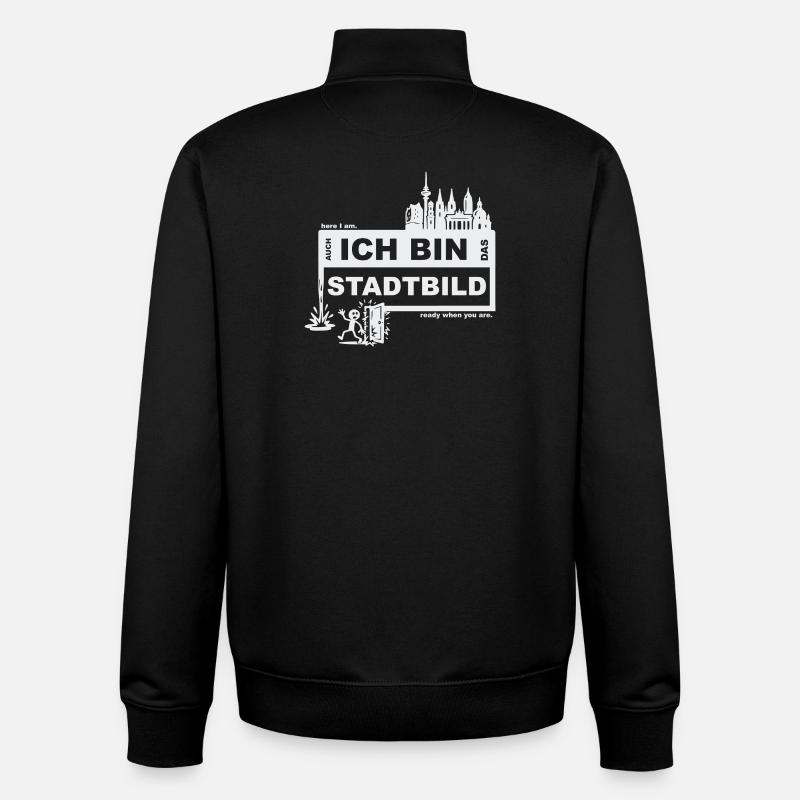 Stadtbild - deutsch - ready when you are - Unisex Organic Zip Sweatshirt von Stanley/Stella - Schwarz