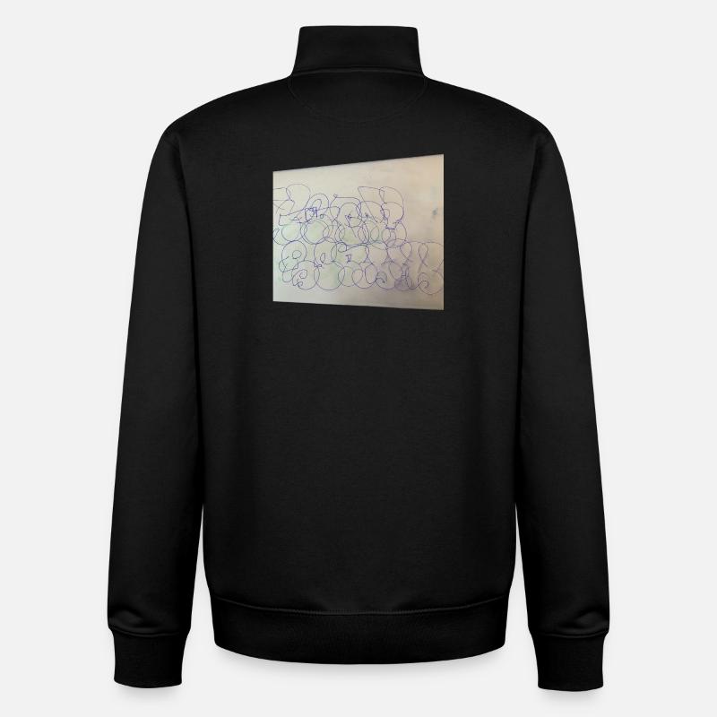 Souvenir de Berlin déformé - Sweat zippé unisexe en coton bio Stanley/Stella - noir