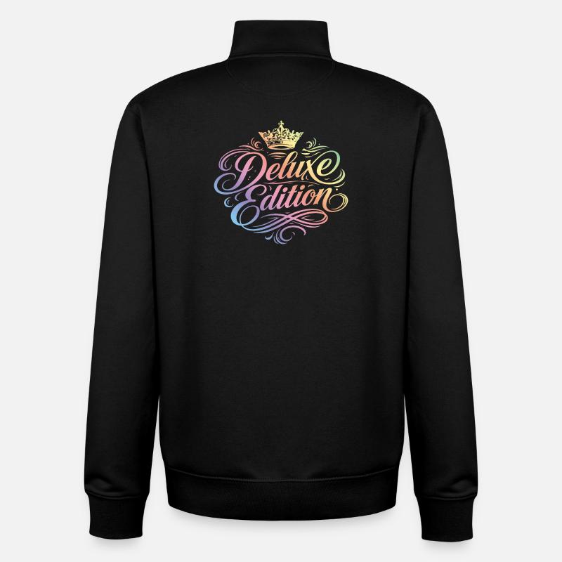 Édition Deluxe Crown - Sweat zippé unisexe en coton bio Stanley/Stella - noir