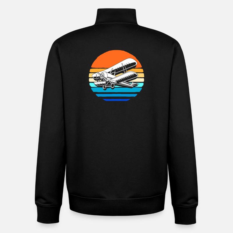 Modellflugzeug Modellflug - Unisex Organic Zip Sweatshirt von Stanley/Stella - Schwarz