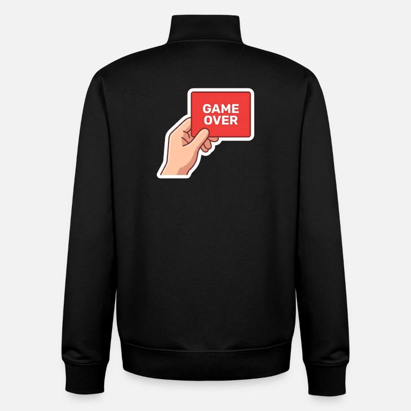Game Over Retro-Schild - Unisex Organic Zip Sweatshirt von Stanley/Stella - Schwarz