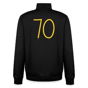 70 - Unisex Organic Zip Sweatshirt von Stanley/Stella - Schwarz - Hinten - AI Model Male 185 light (185cm)
