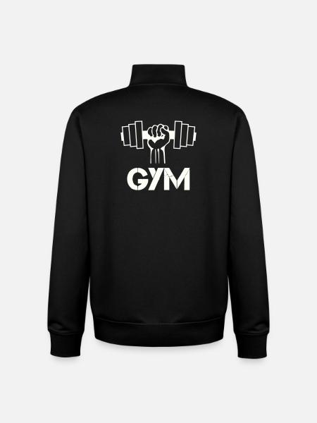 Power Fist Gym Icon - Unisex Organic Zip Sweatshirt by Stanley/Stella - black