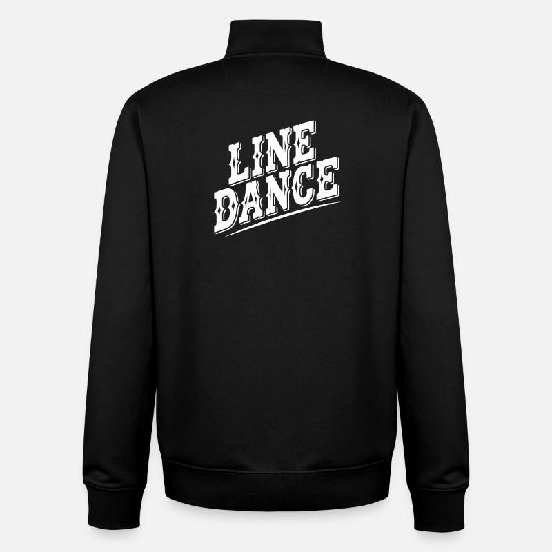 Line Dance Retro Stil - Unisex Organic Zip Sweatshirt von Stanley/Stella - Schwarz